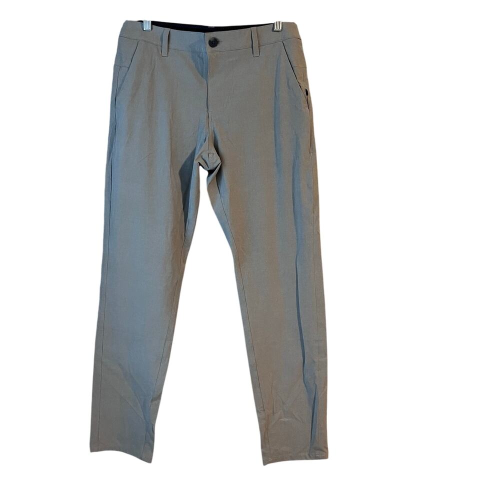 Vuori Men’s Meta Pant Athletic Slim Straight Beige Tan Active Pant Size 30